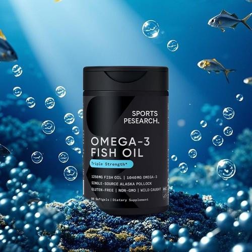 Omega 3 Fish Oil 1250mg Softgels – EPA 690mg &DHA 260mg-Triple potency 90 Count