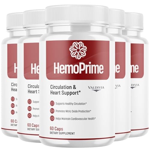 HemoPrime Iron Blood Health Supplement Capsules Energy Anemia 5 Pack 300Ct