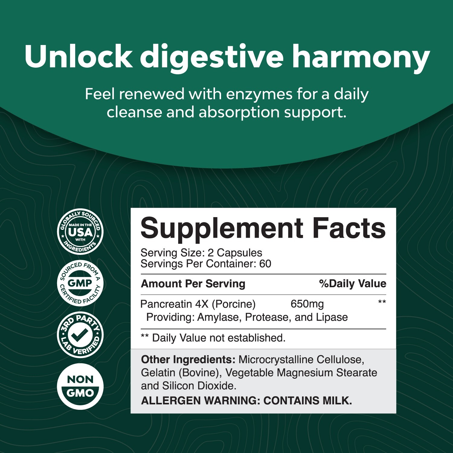 Pancreatin Digestive Enzymes for Digestive Health