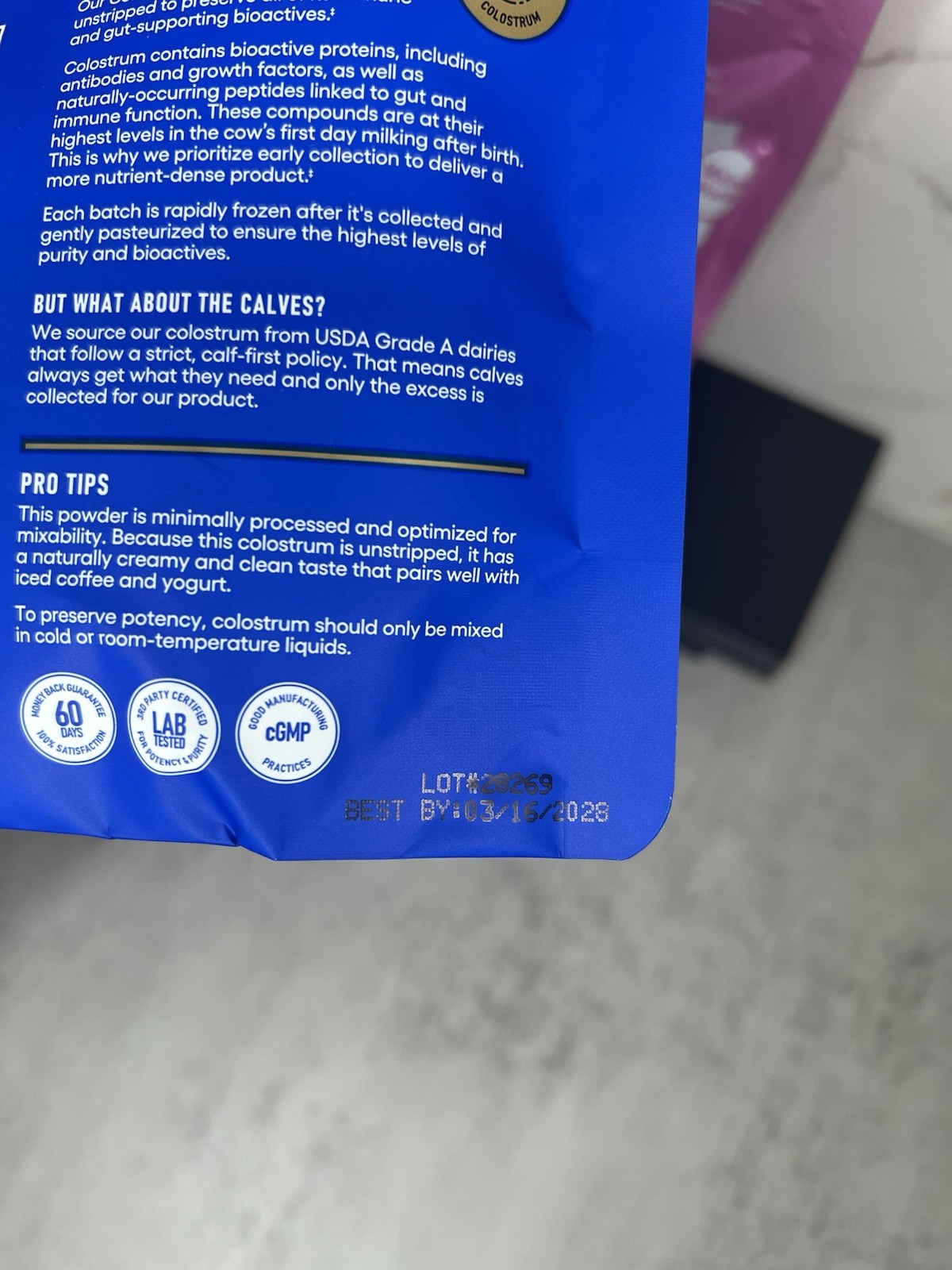 Physician’s Choice Collagen Peptides + Colostrum Powder Exp 03/2028