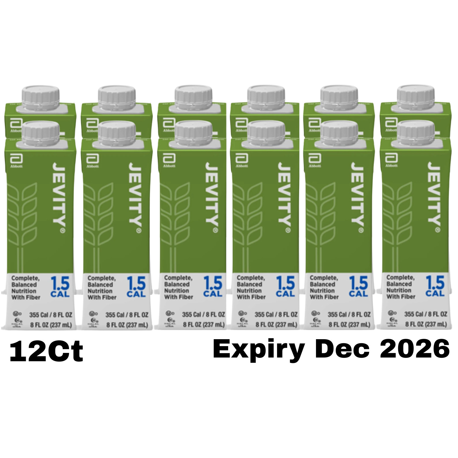 Jevity 1.5 Cal Tube Feeding Formula with Fiber 8oz Pack – 12Ct Expiry Dec 2026