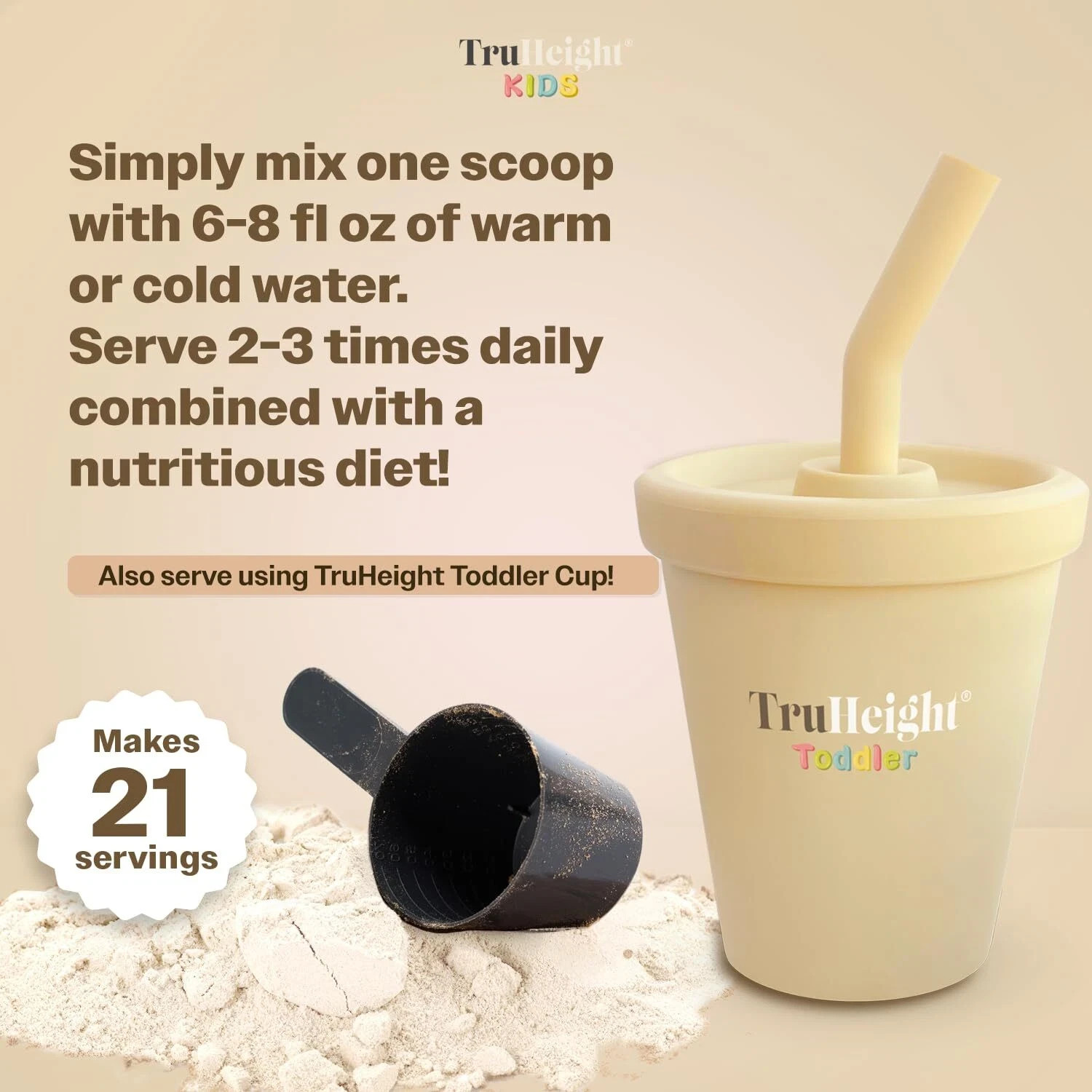 Kids & Toddlers Vitamin Shake Mix w/ 16 Vitamins & Protein – Vanilla Flavor 9oz.