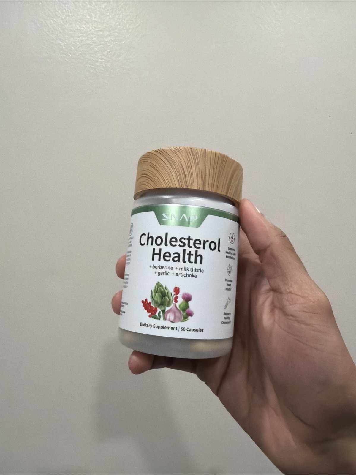 Cholesterol Health Snap Supplements Lipid Metabolism, Digestive Function, 60 Cap