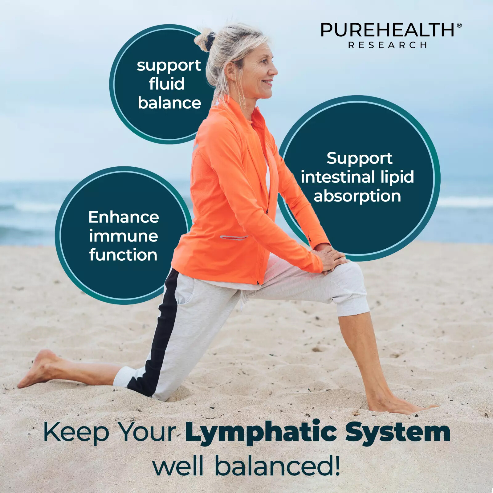 Lymphatic Supplement Reduce Swelling Boost Energy Digestion Detoxify Skin 60 CT
