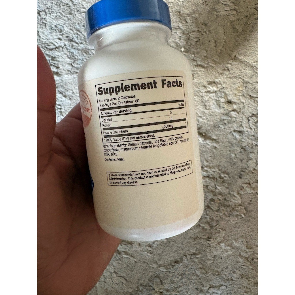 Nutricost Bovine Colostrum 1000mg 120 Capsules Non-GMO Third-Party Tested