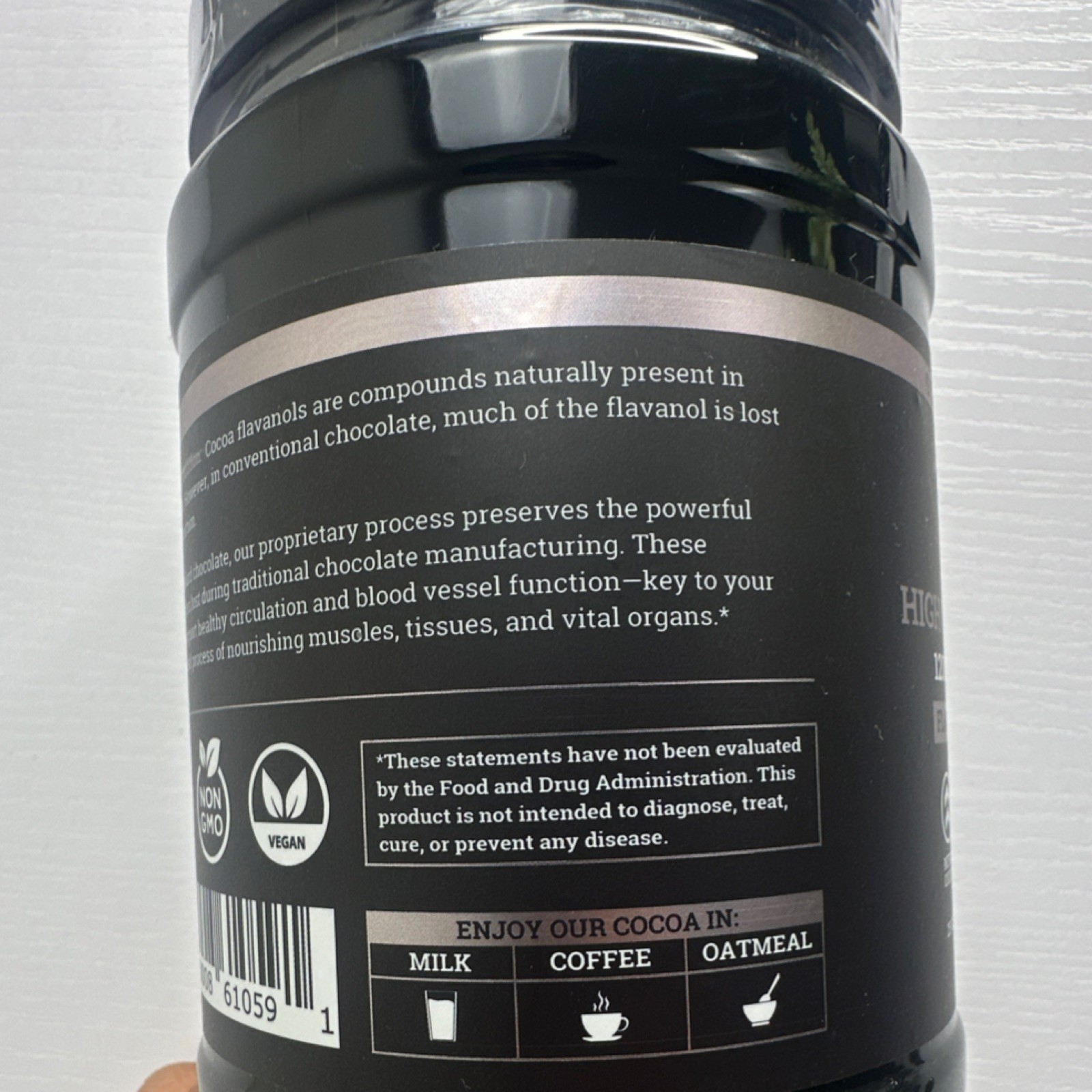 Black Forest High Flavanol Cocoa Flavanols Powder Vegan 8.6oz 25srv Exp 11/2027