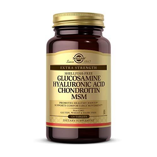 Solgar Glucosamine Hyaluronic Acid Chondroitin MSM Shellfish-Free 120 Tablets