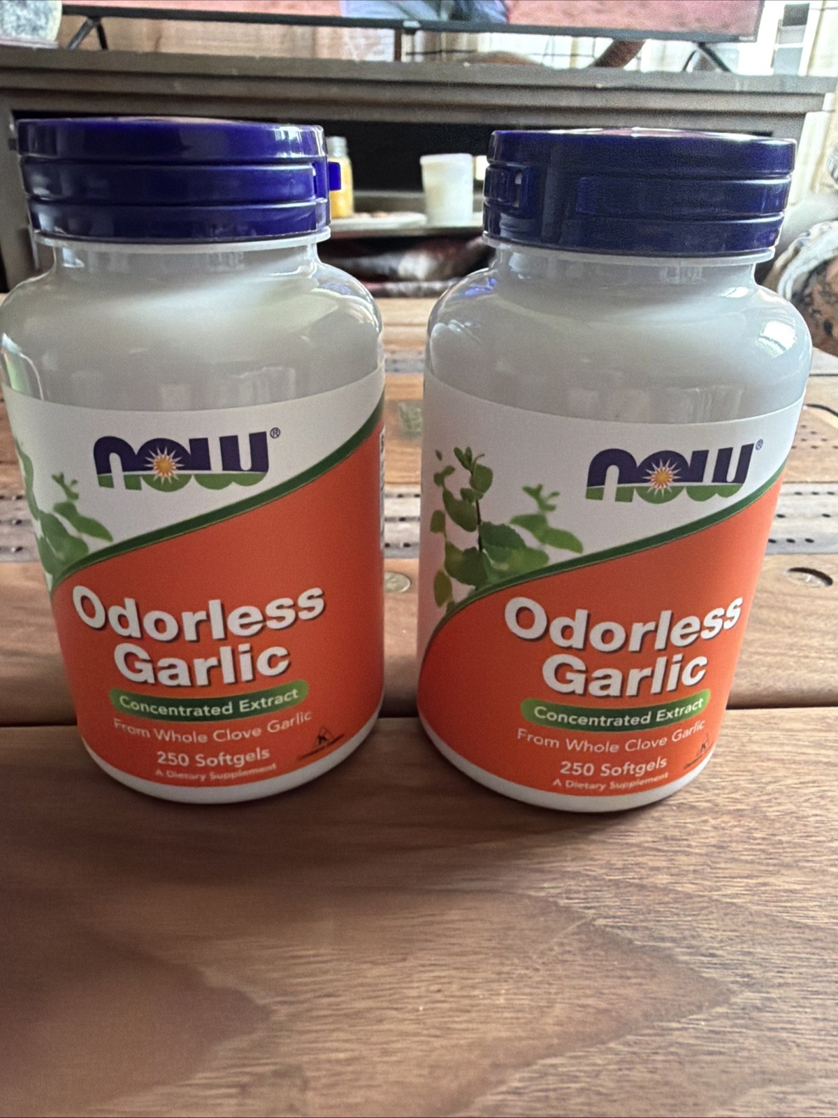 NOW FOODS Odorless Garlic 250 Softgels 2PACK Expires 11/2027
