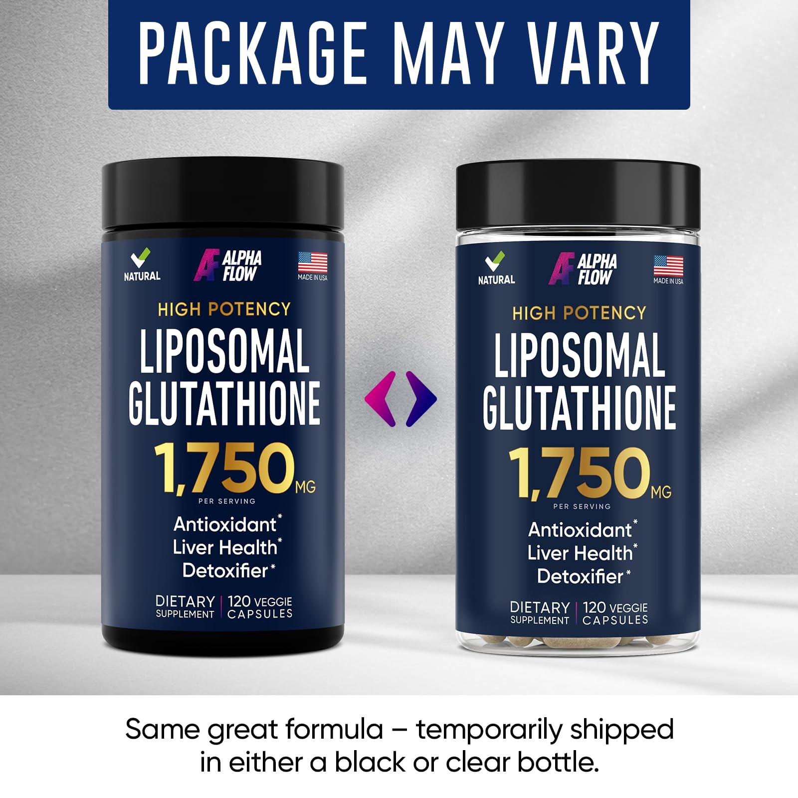 Liposomal Glutathione Supplement 1000MG + 750MG- 120 Count (Pack of 1)