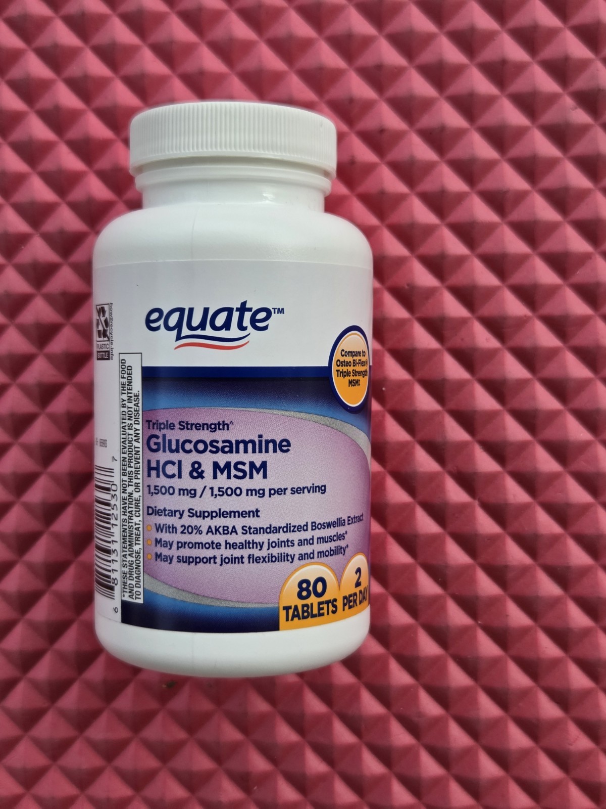 Equate Glucosamine HCI & MSM Dietary Supplement 80 Count Joint Health & Support