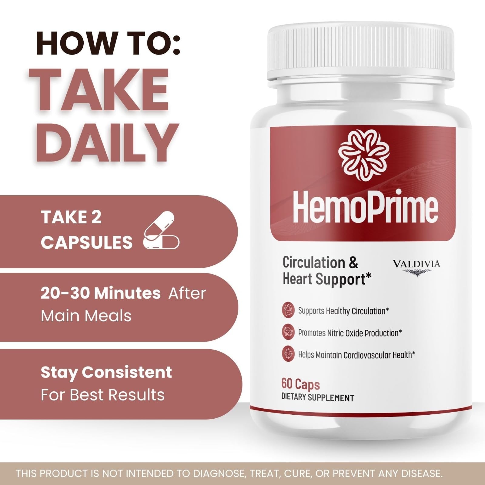 HemoPrime Iron Blood Health Supplement Capsules Energy Anemia 3 Pack 180Ct