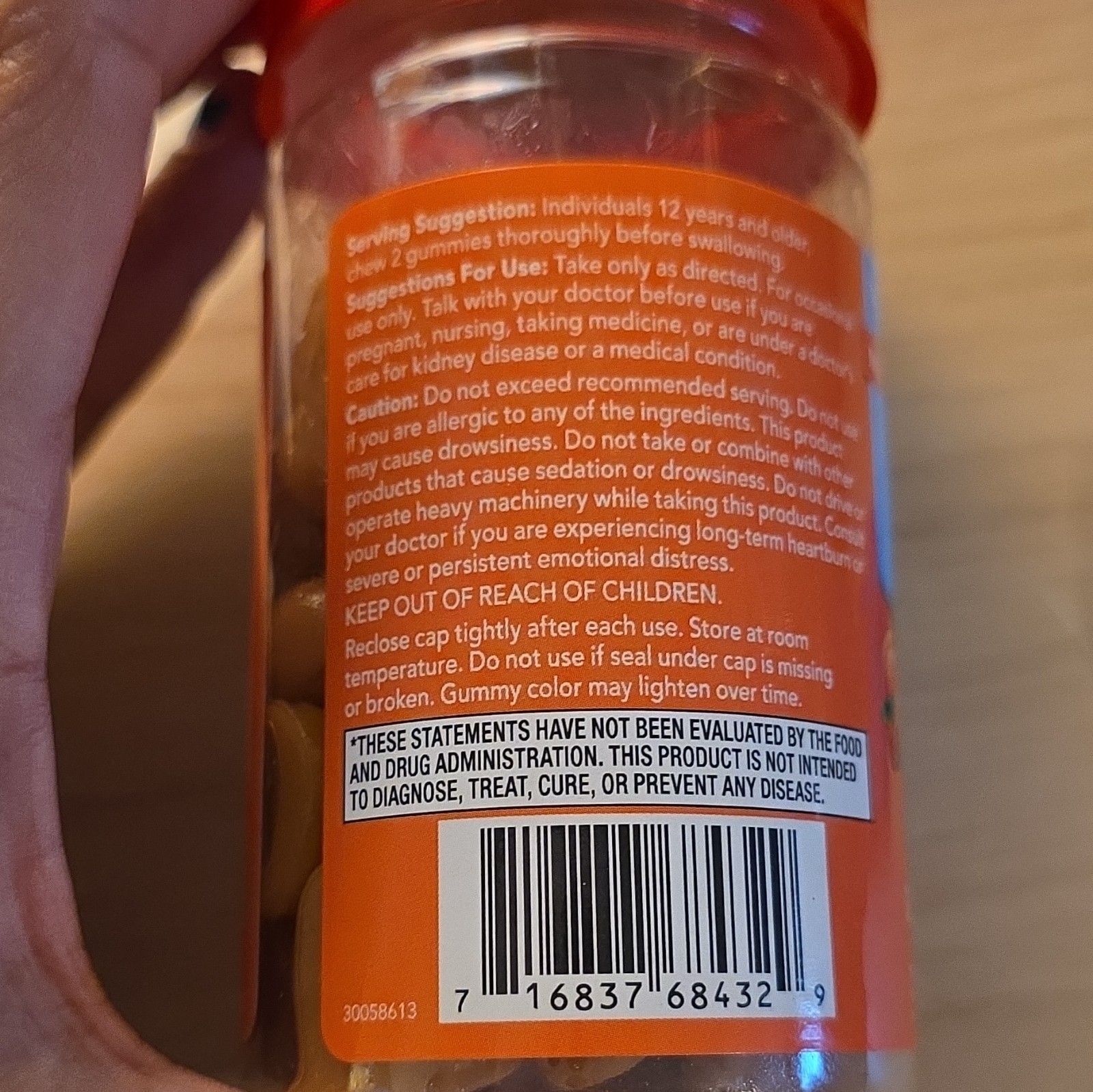 Pepcid Soothing Gummies Peach-Raspberry 32 Ct Heartburn + Stress Relief Oct 2027
