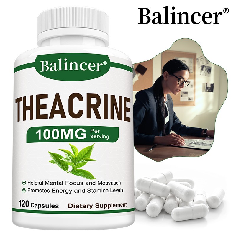 Theacrine Supplement 100g Helpful Mental Focus and Motivation 120 Capsules
