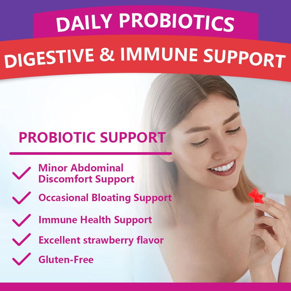 Kids Probiotic Gummies – 4 Billion CFU, Supports Digestive & Immune Health 60Pcs
