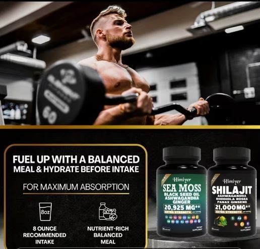 3 bottles pack – Testosterone + Sea Moss + Shilajit – Power house of Nutrition