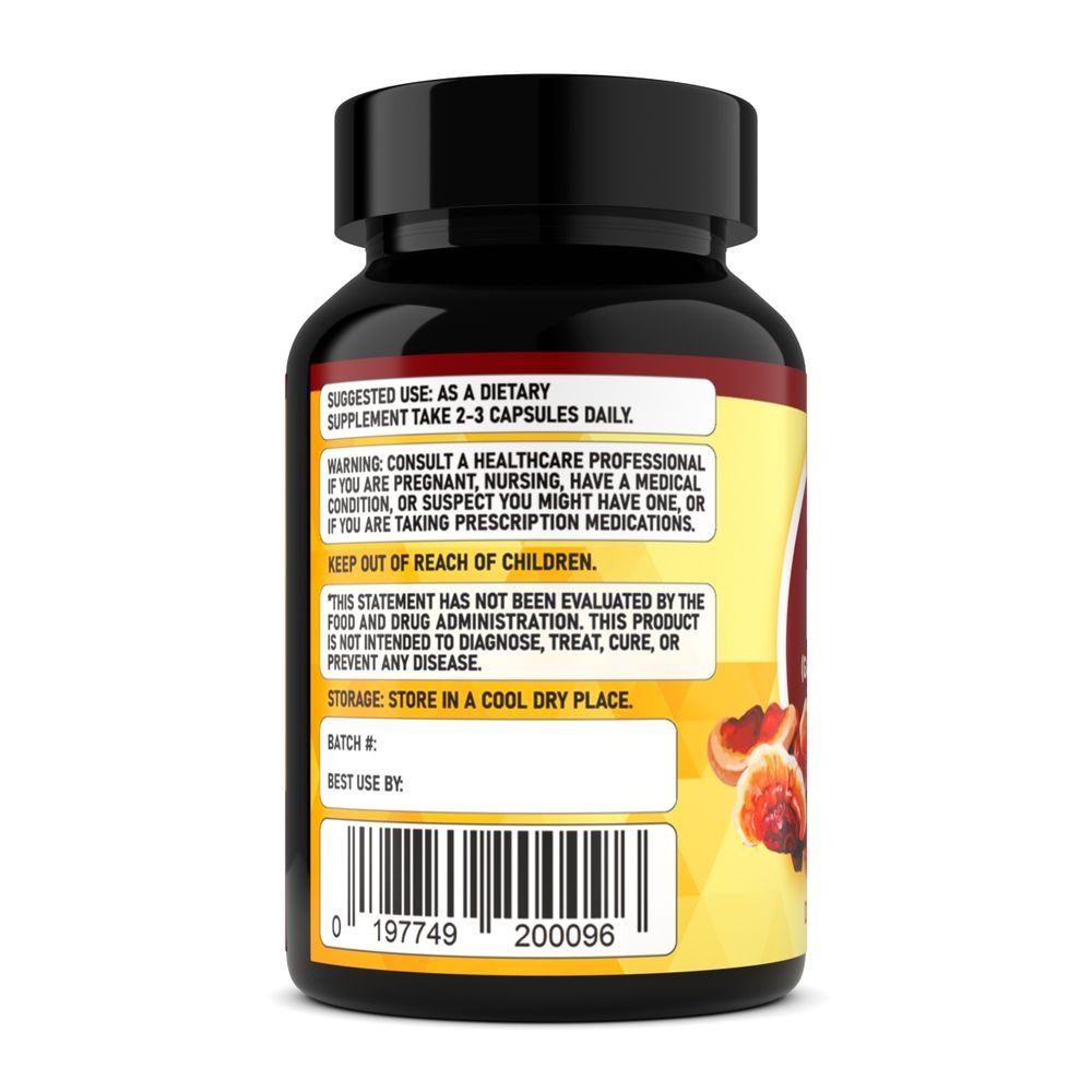 Reishi Extract – Only Fruiting Bodies, Over 30% Beta-Glucans, 90 caps