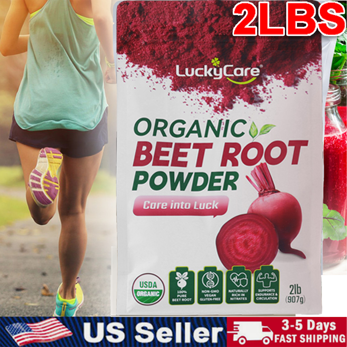 2LBs Organic Beet Root Powder Gluten Free Eye Health Carotenoids Raw Supplement