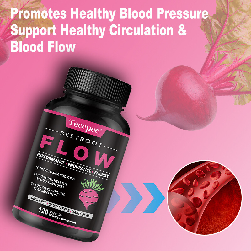 Organic Beet Root Powder 1300mg Per Serving,NITRIC OXIDE BOOSTER-60Caps*2bottles
