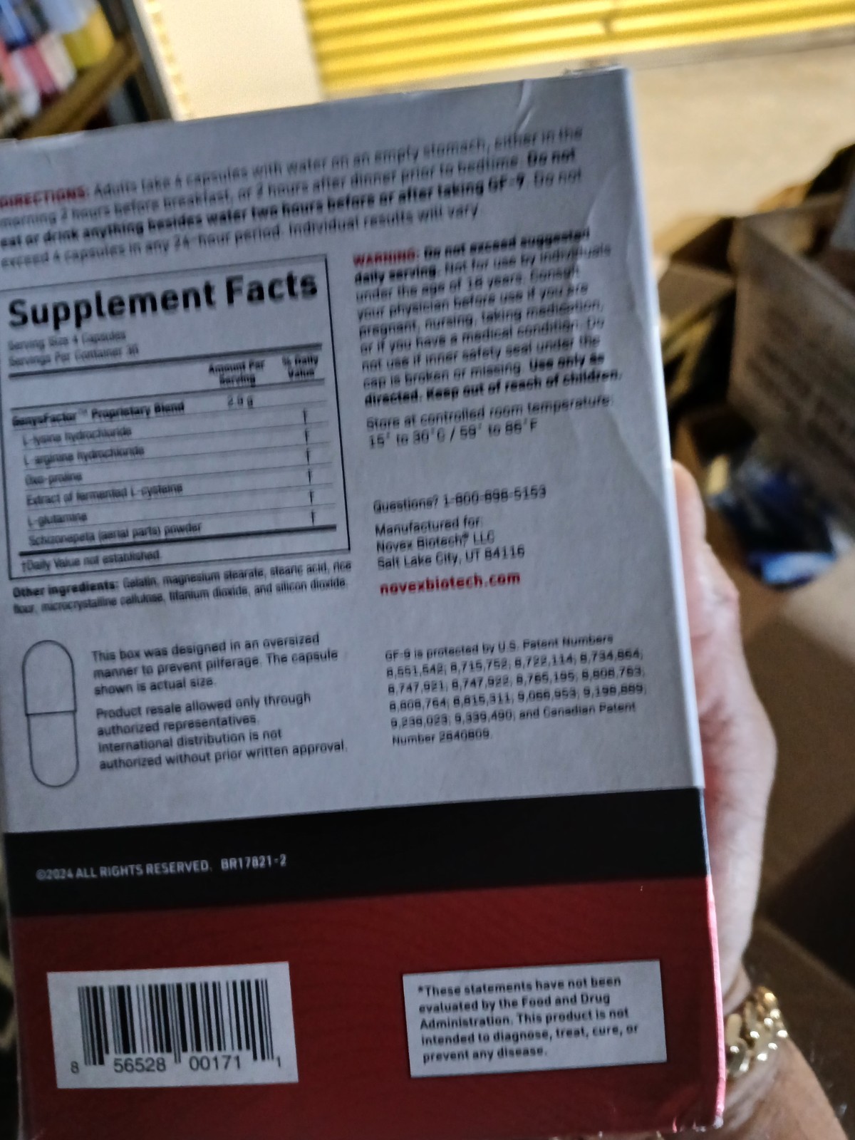 Novex Biotech Growth Factor 9 Dietary Supplement GF-9 120 X 2 = 240 Exp 2028+