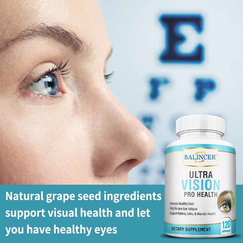 Vision Health Supplement Reduce Eye Fatigue 120 Capsules Retina Lens Health