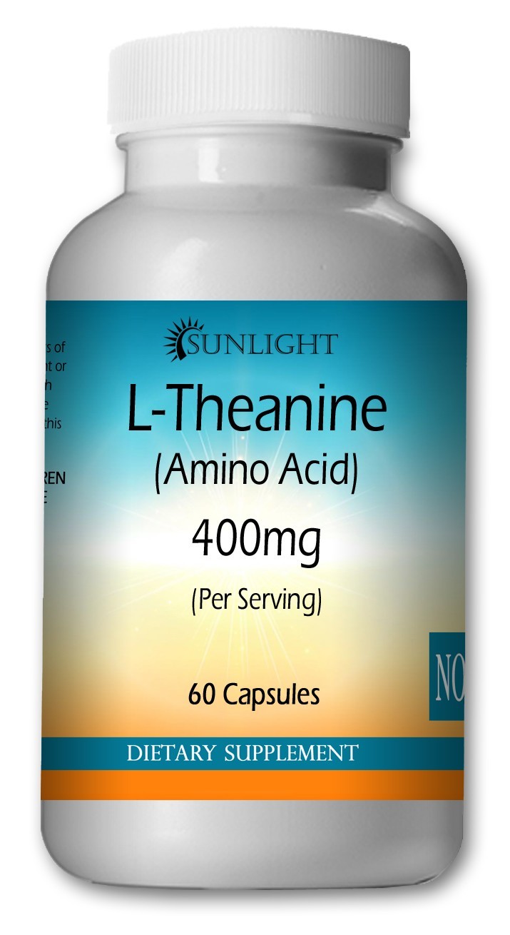 L-Theanine 400mg Serving, 60 Capsules – by Sunlight.