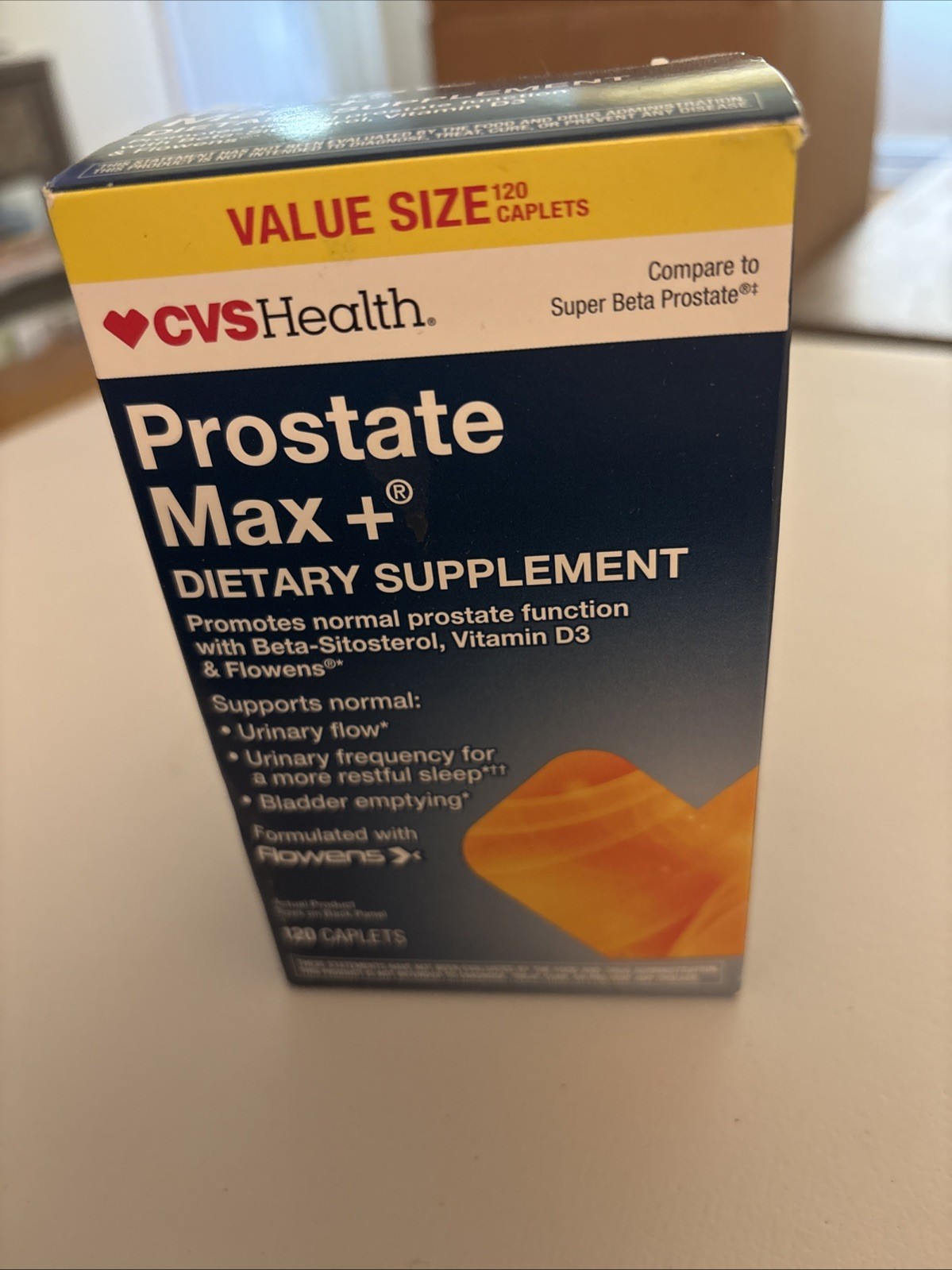 CVS Health Prostate Max+ Beta-Sitosterol Vitamin D3 Value Size 120 Exp 05/27
