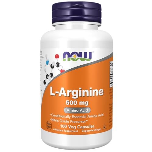 NOW FOODS L-Arginine 500 mg 100 Veg Capsules