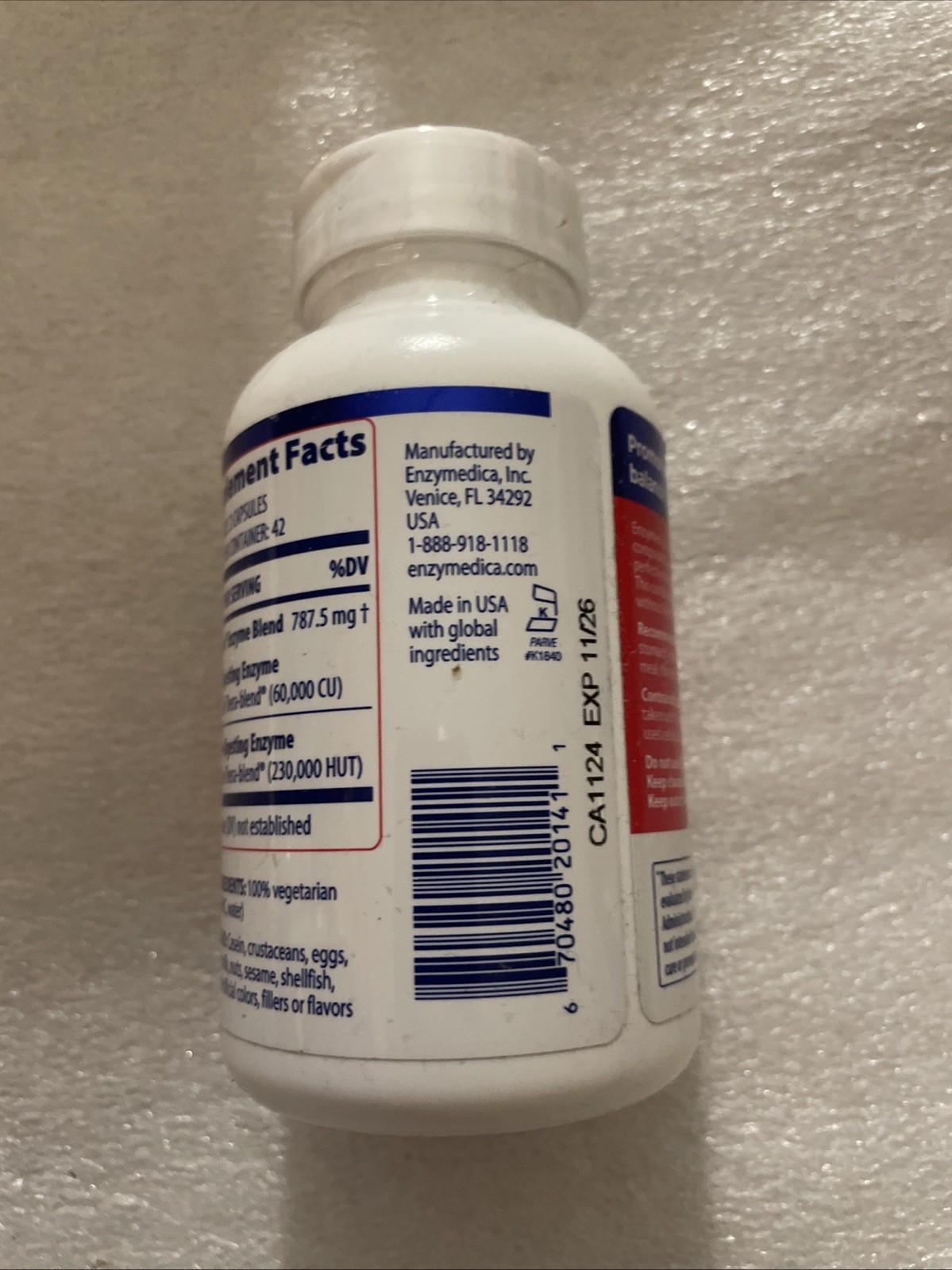 Enzymedica, Candidase Gentle Cleansing Gut Health & Digestion, 84 Caps 11/2026