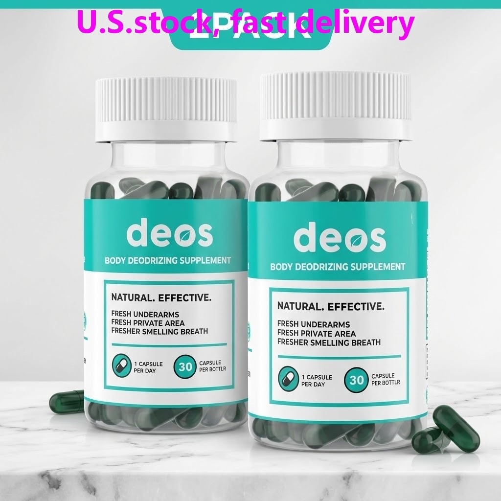 2Pk deos Body Deodorizing Supplement Natural Fresh Breath Underarm 60 Capsules