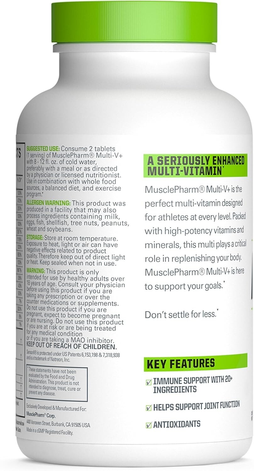 MP Essentials Multi-V+ Athlete Multivitamin 60 Tablets EXP 02/2026