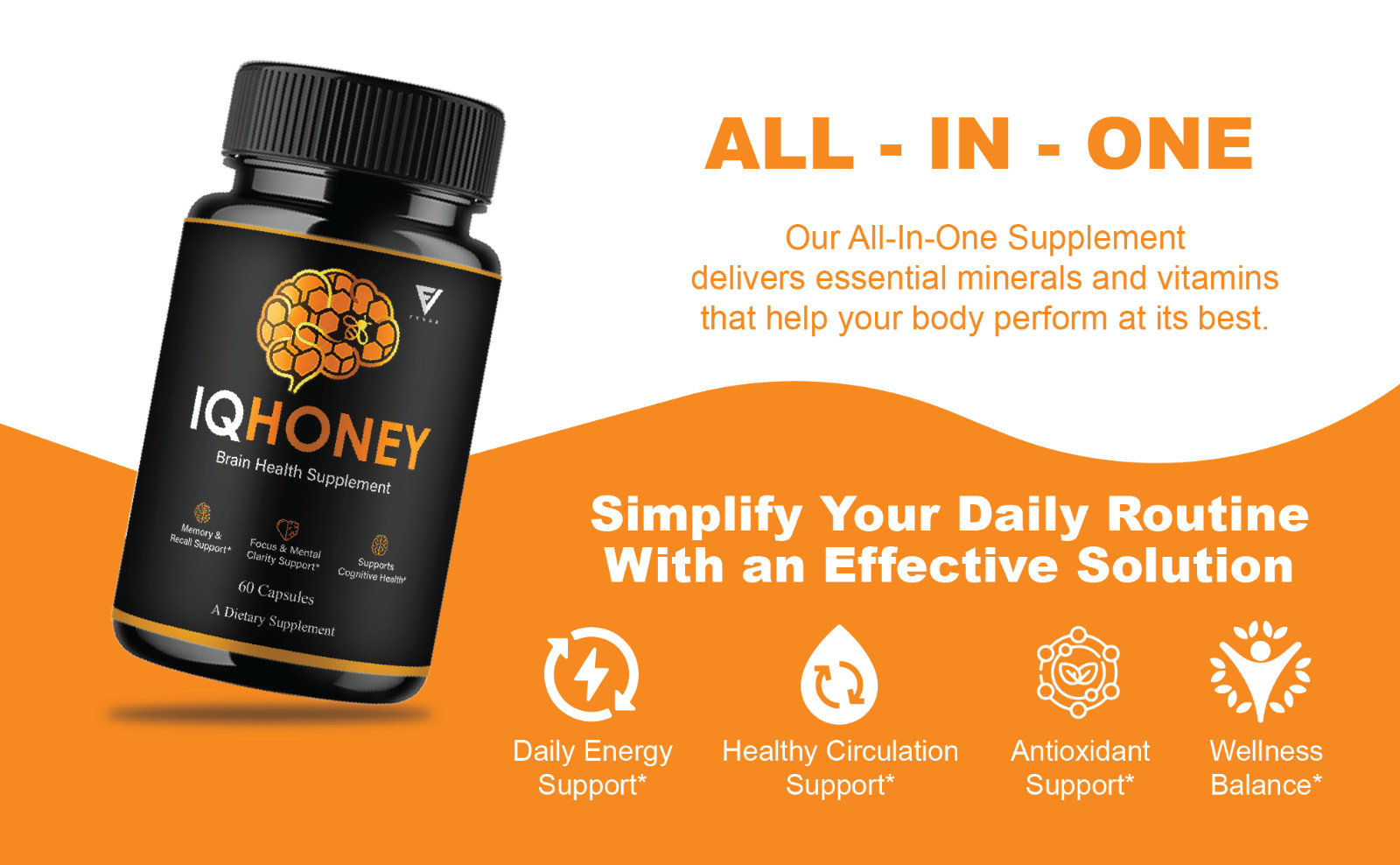 IQ Honey Advanced Nootropic, IQHoney Supplement (60 Capsules)