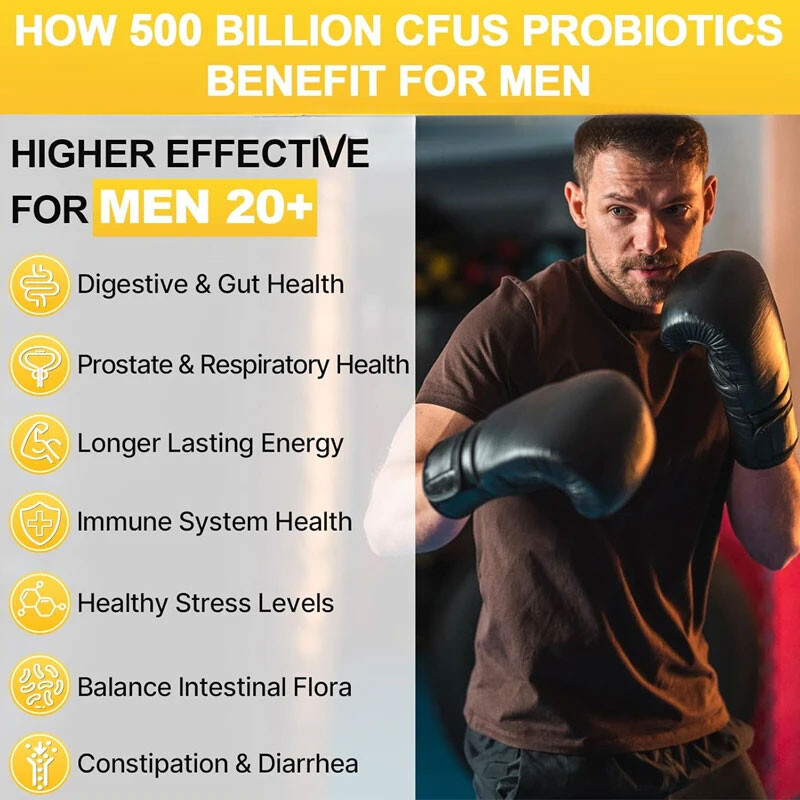 500 Billion CFU of 12 Male Probiotics