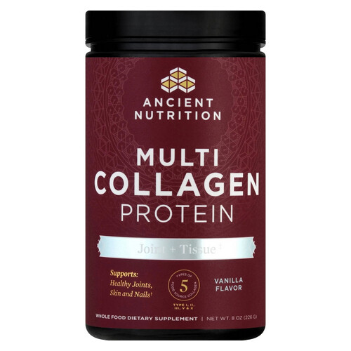Multi Collagen Protein Powder Joint + Tissue Vanilla 8 Oz By Ancient Nutrition