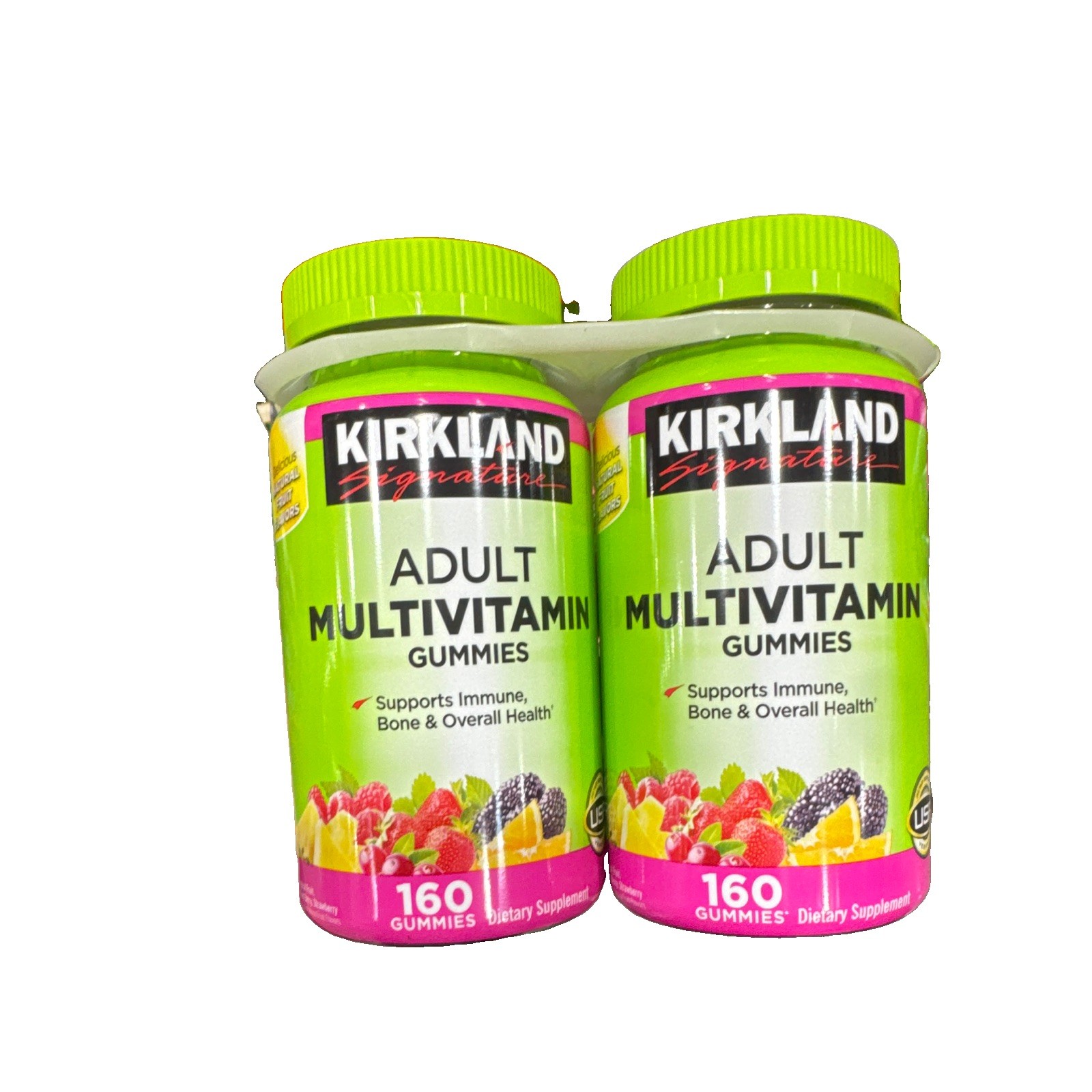 Kirkland Signature Adult Multivitamin Gummies 2 Bottles 160 Ct Vitamins A-C-D-E