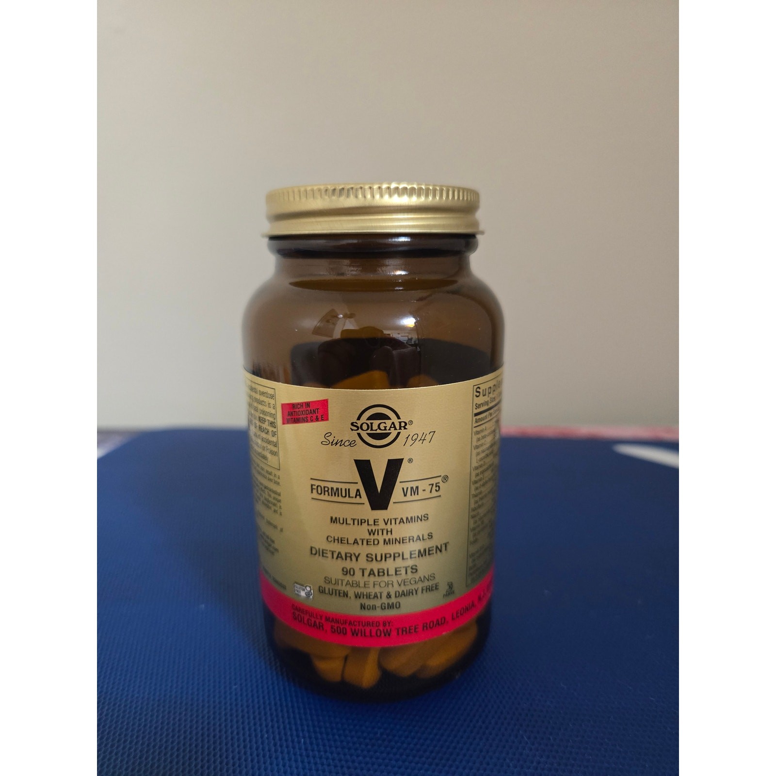 Solgar Formula VM-75 Multivitamin Chelated Minerals Energy Vegan Tablets