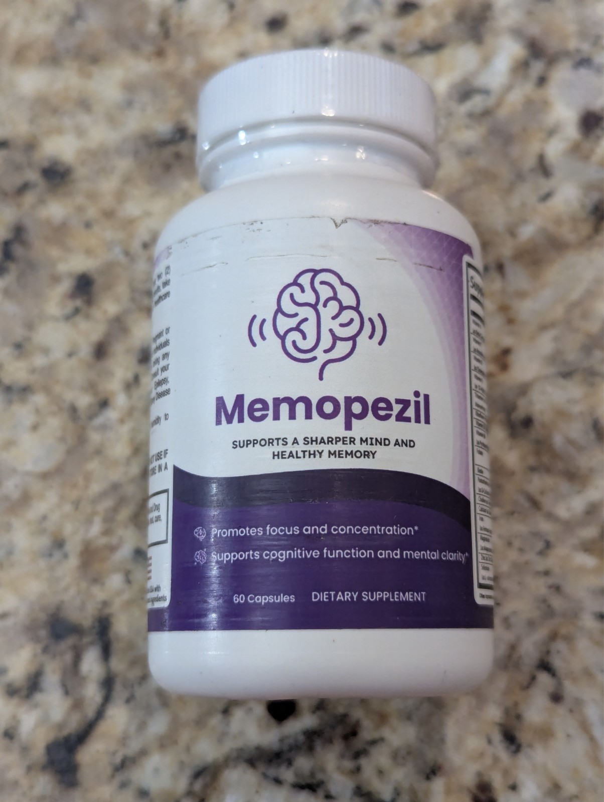 Memopezil Healthy Memory Supplement Brain Support 60 capsules exp: 03/2028