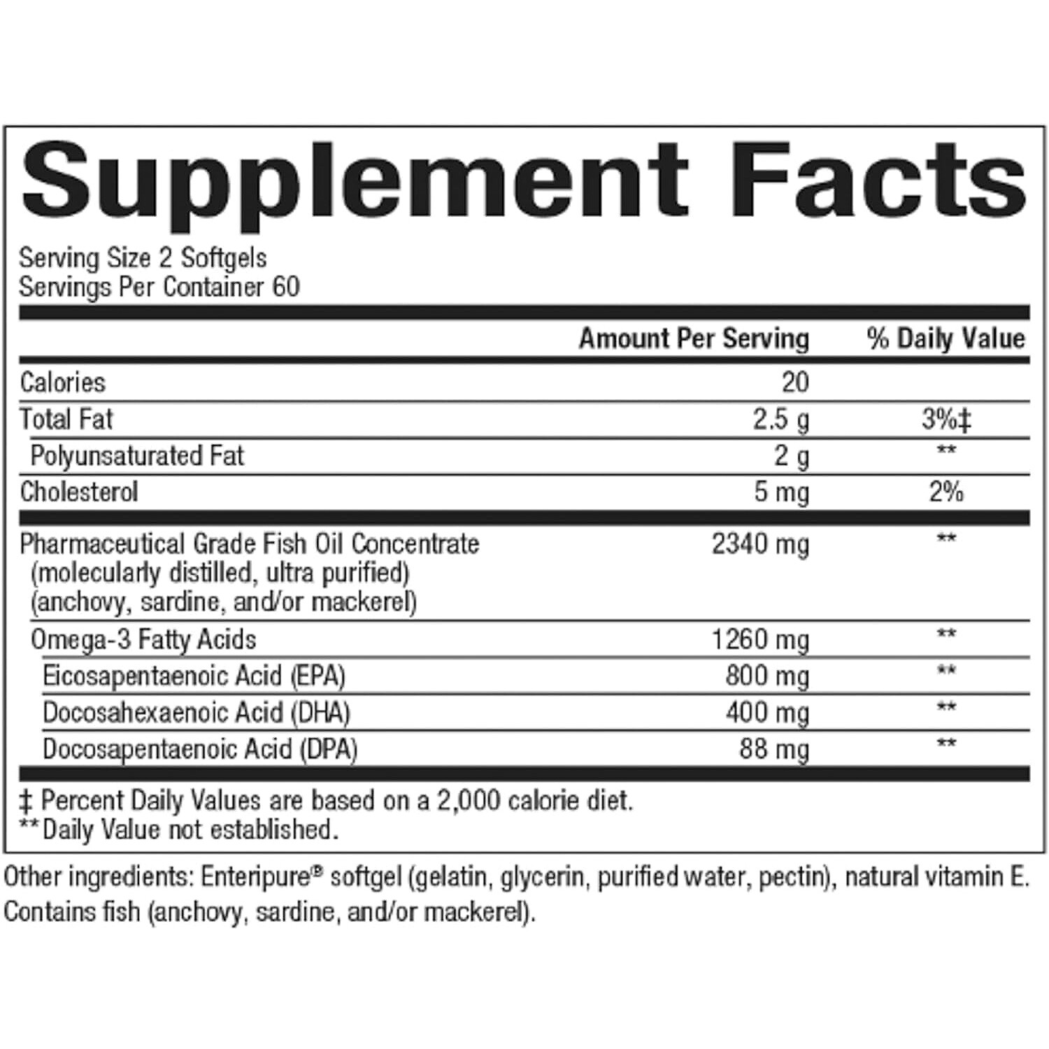 Natural Factors Rx Omega-3 Pharmaceutical Fish Oil,1260mg, 120 Softgels