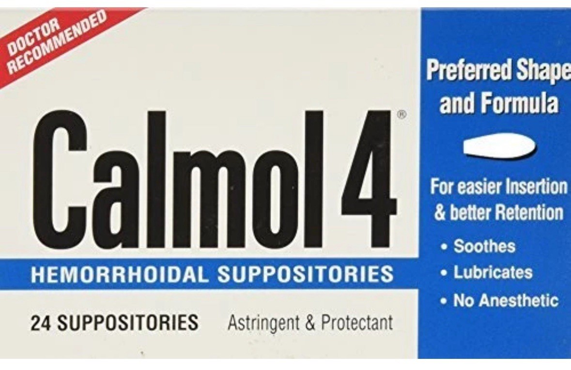 6 Pack Calmol 4 Hemorrhoidal Suppositories Astringent & Protectant 24 Count