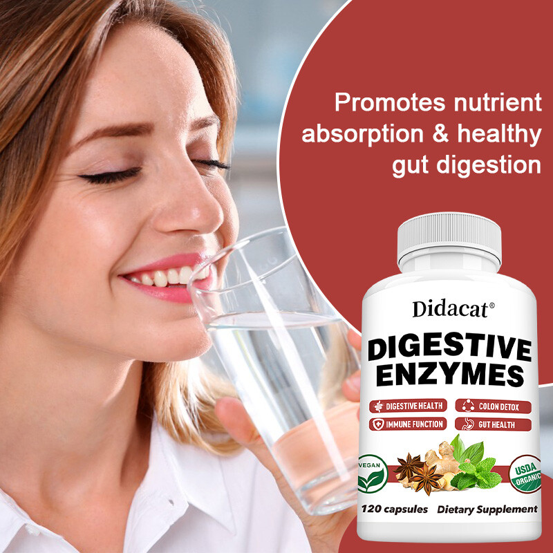 Digestive Enzymes for Colon Detox, Gas, Constipation & Bloating Relief
