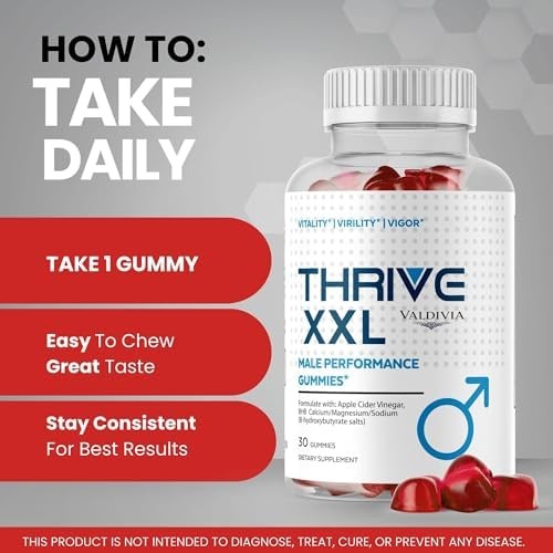 Valdivia Thrive XXL 30 Gummies Daily Wellness Supplement Made in USA Premium