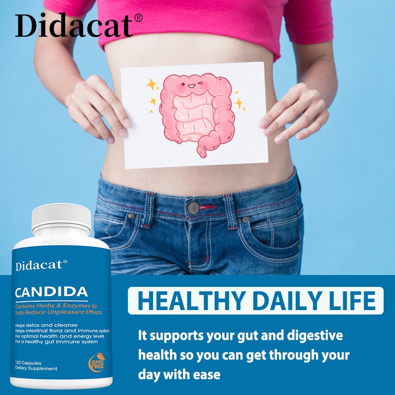 Candida Cleanse Supplement | Gut & Immune Health Support, 30/60/120 Capsules