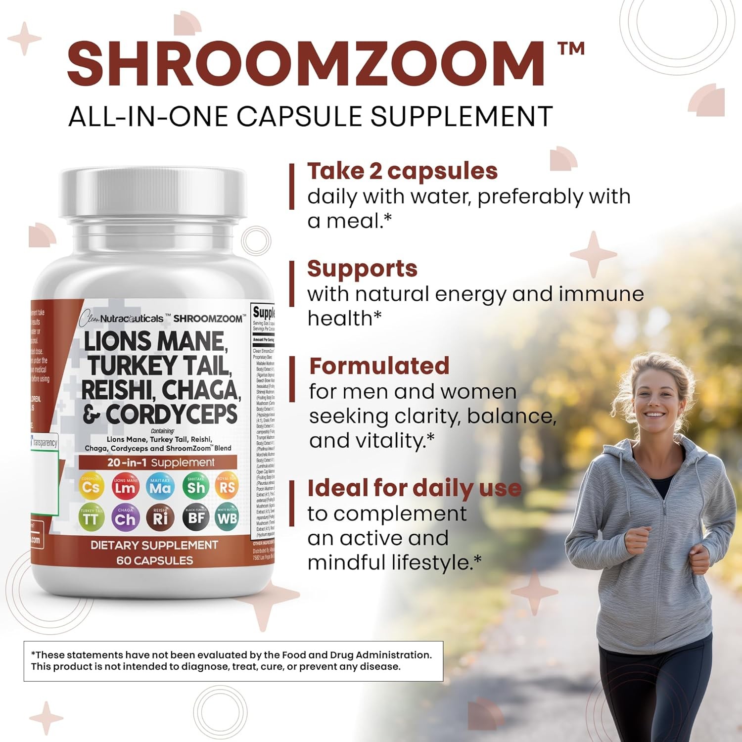 Lion Mane Mushroom Complex 20 In 1 Mushroom Supplement