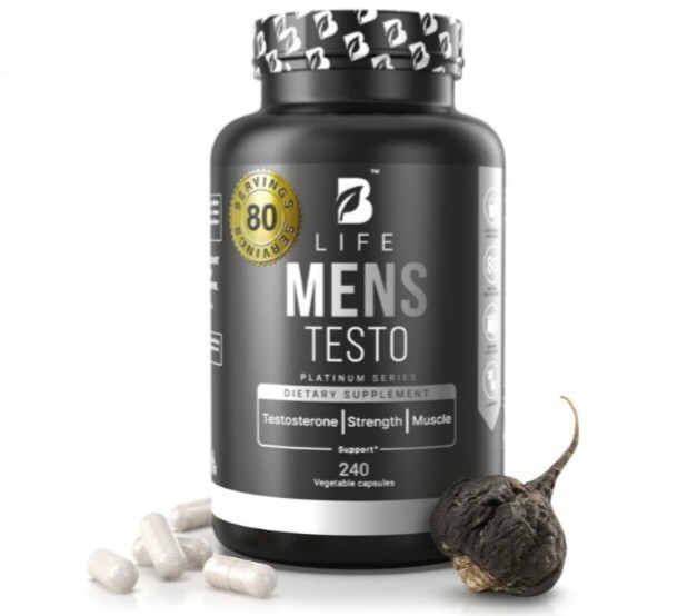 B Life Testosterone Booster Supplement Men Muscle Growth & Strength 80 Servings