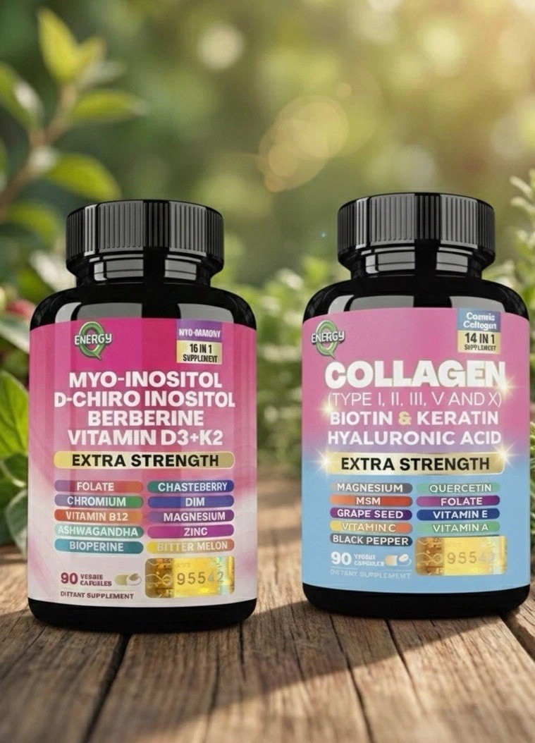 EnergyQ Myo-Inositol D-Chiro D3 K2 + Collagen Biotin Keratin