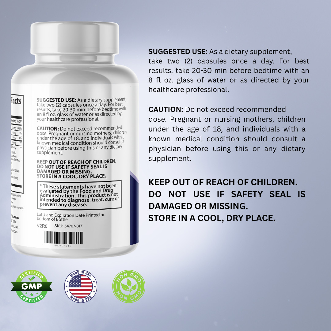 Sleep Harmony- Sleep & Energy Support- 12 Bottles- 720 Capsules
