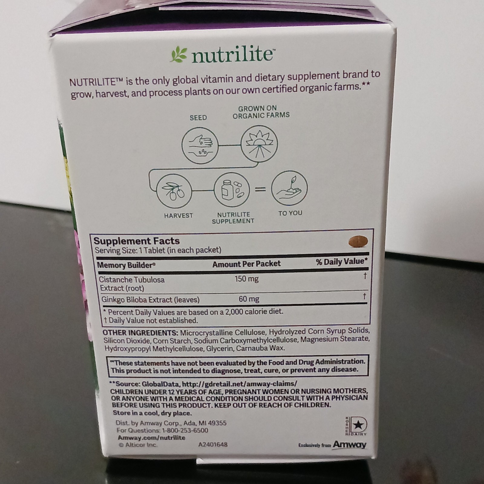 Nutrilite Ultra Focus + Energy Pack Dietary Supplement Tablets 20 Packets