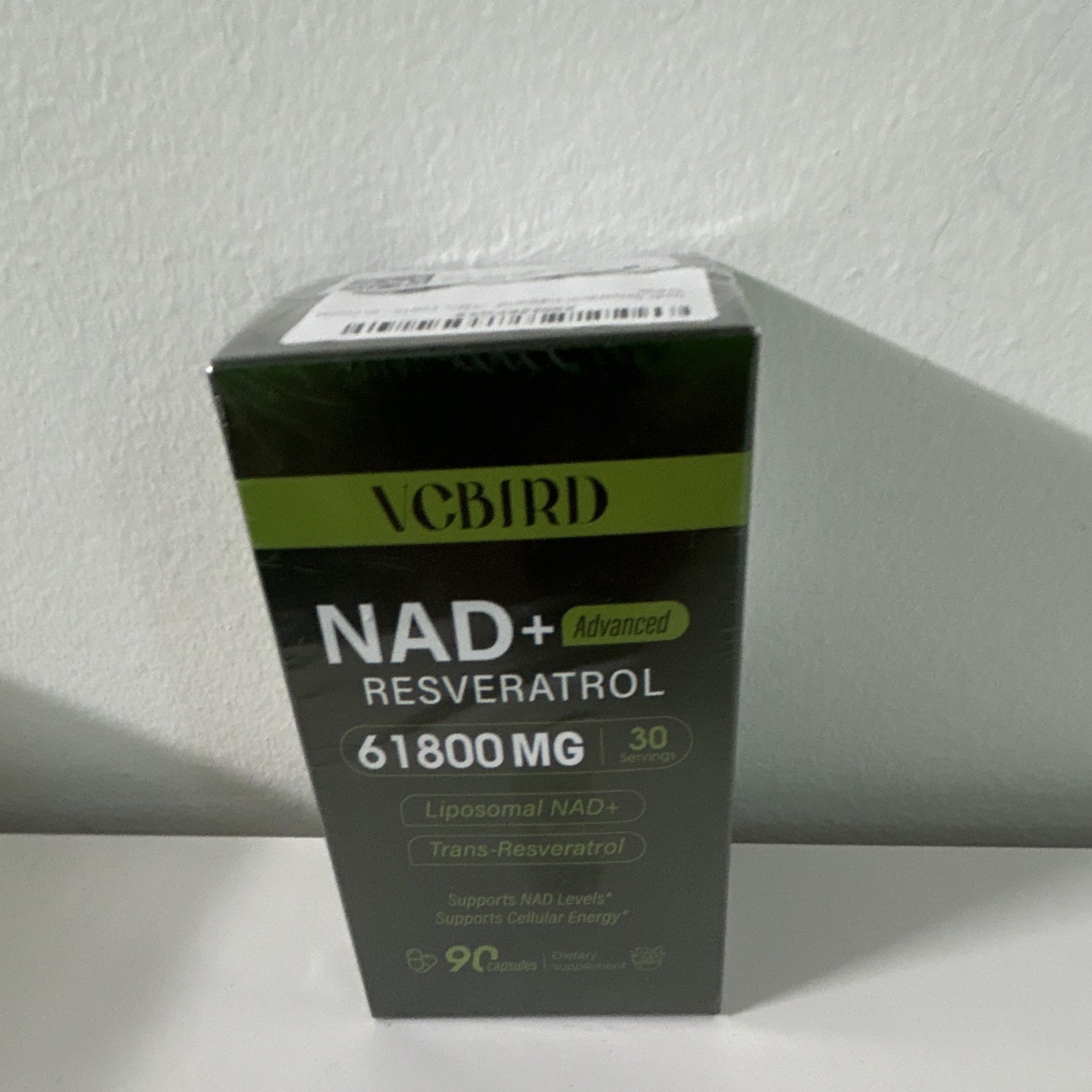 VCBIRD NAD+ Trans-Resveratrol Capsules 90 Count Non-GMO Gluten-Free GMP