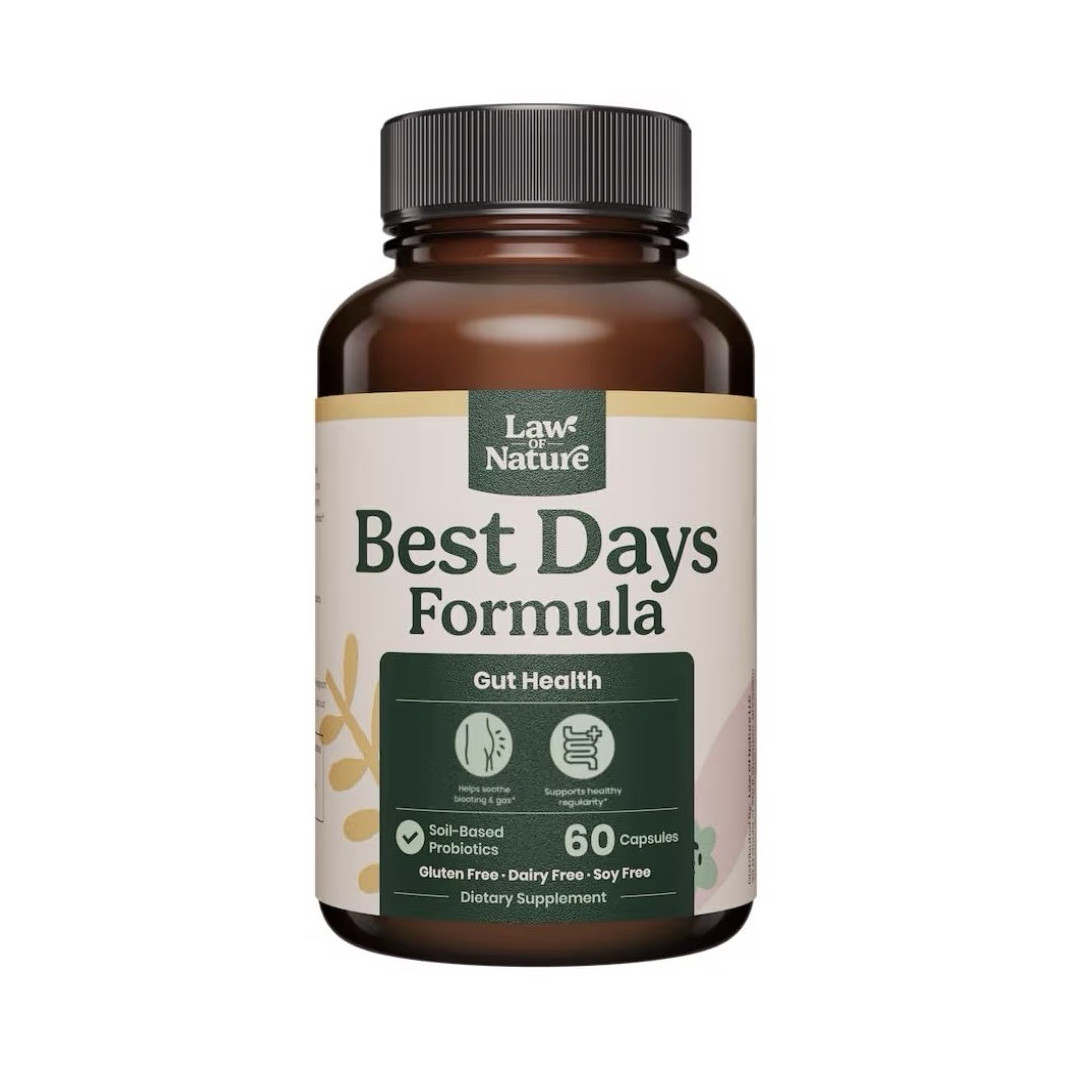 Law of Nature Best Days Formula Probiotic Gut Health 60 Capsules