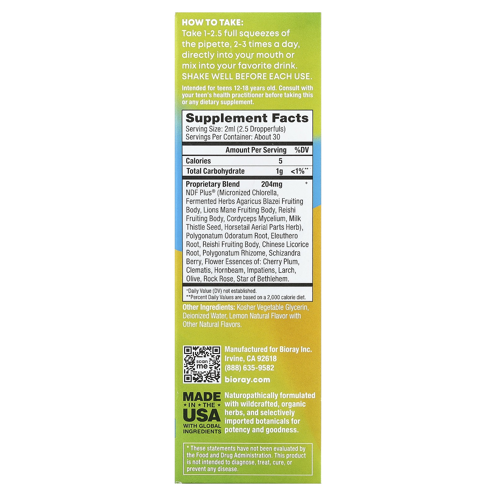 Rayz, Thinking Cap, Naturopathic Herbal Drops, Lemon, 2 fl oz (59 ml)