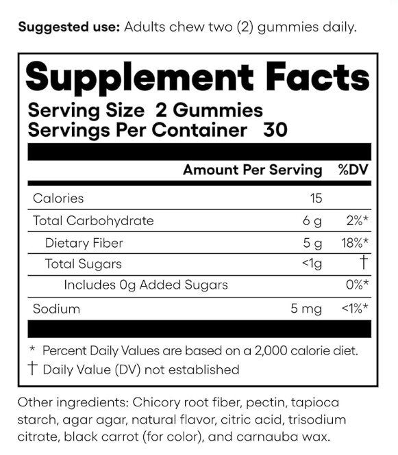 3 Pack Daily Fiber Gummies Raspberry Lemon Prebiotic Dietary Supplement